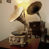 puzzle 3d en bois vintage gramophone classique