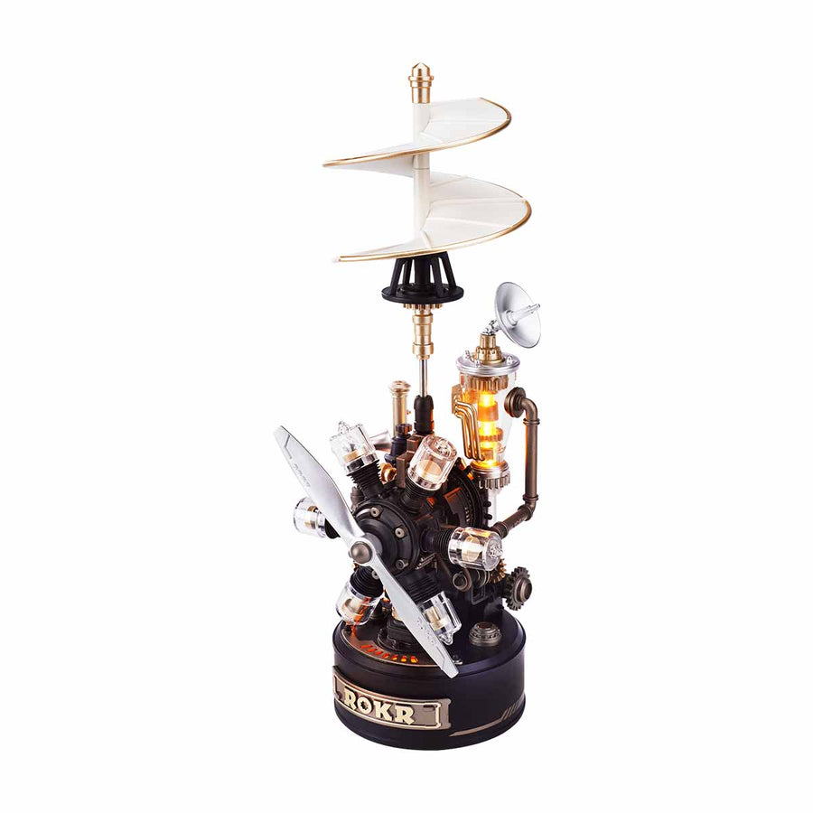 Hélicoptère de Léonard de Vinci Rokr CGL01 monté, vue d'ensemble