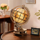 Globe terrestre motorisé en bois Rokr ST003D, vue 6