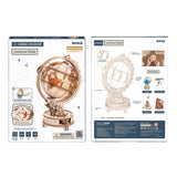 Globe terrestre motorisé en bois Rokr ST003D, vue 9