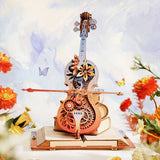 “Découvrez la boîte à musique mécanique 3D “Symphonie des rêves magnifiques” de ROKR : puzzle en bois artisanal à dégradés colorés, musique Nocturne en mi bémol, assemblage engageant de 199 pièces pour émerveiller petits et grands.”