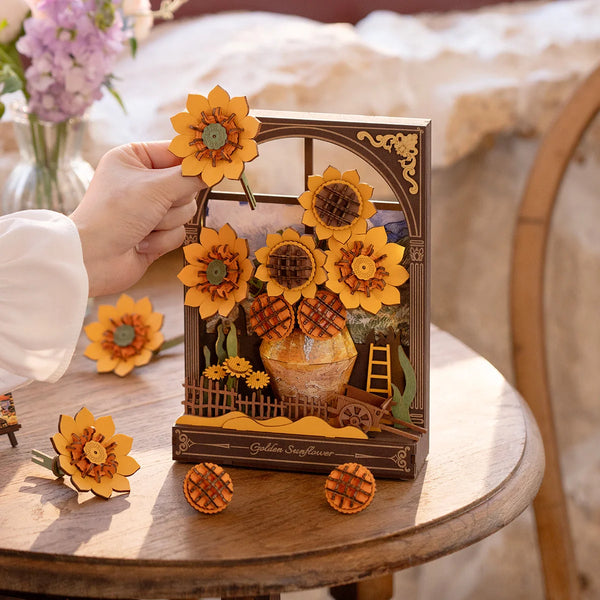 Maquette bois les tournesols
