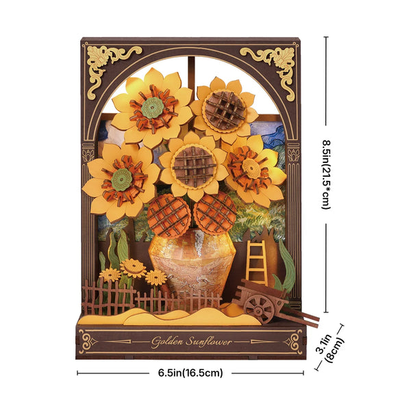 Maquette bois les tournesols