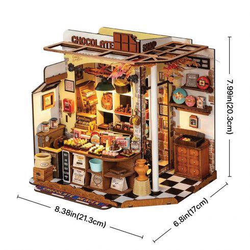 Maquette en bois la Chocolaterie de Henri