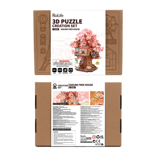 Puzzle 3D en bois Sakura Tree House TGS04