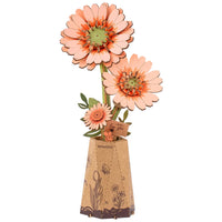 Maquette bois Fleurs de Marguerite Gerberas Orange