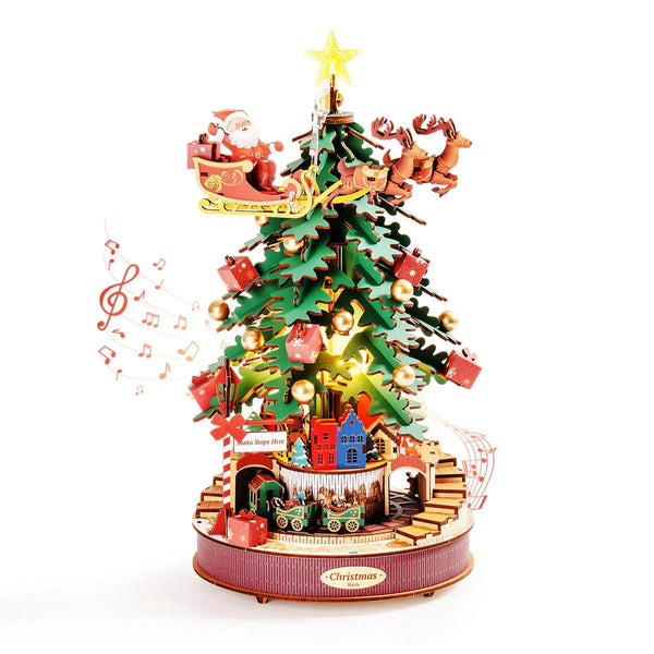 ROLIFE - PUZZLE 3D BOIS - Maquette | Sapin de Noël Mécanique Musicale AMS01 - AMS01 - Golemites - Rokr