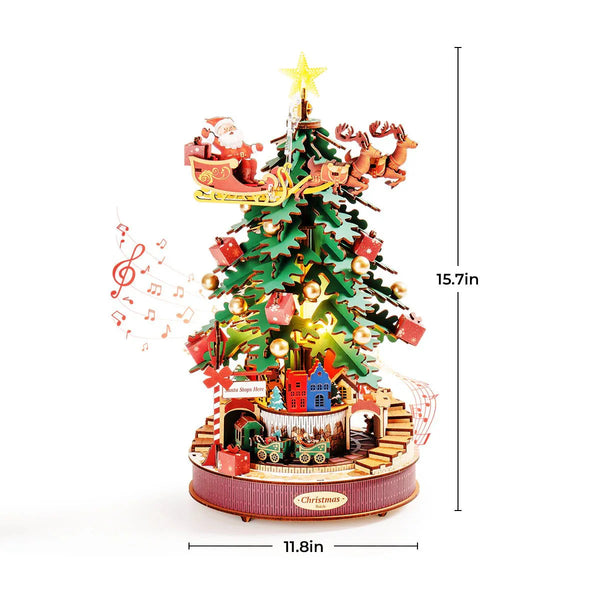 ROLIFE - PUZZLE 3D BOIS - Maquette | Sapin de Noël Mécanique Musicale AMS01 - AMS01 - Golemites - Rokr
