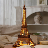 ROLIFE - PUZZLE 3D BOIS - Maquette bois | Tour Eiffel Lumineuse - TGL01 - Golemites - Rokr