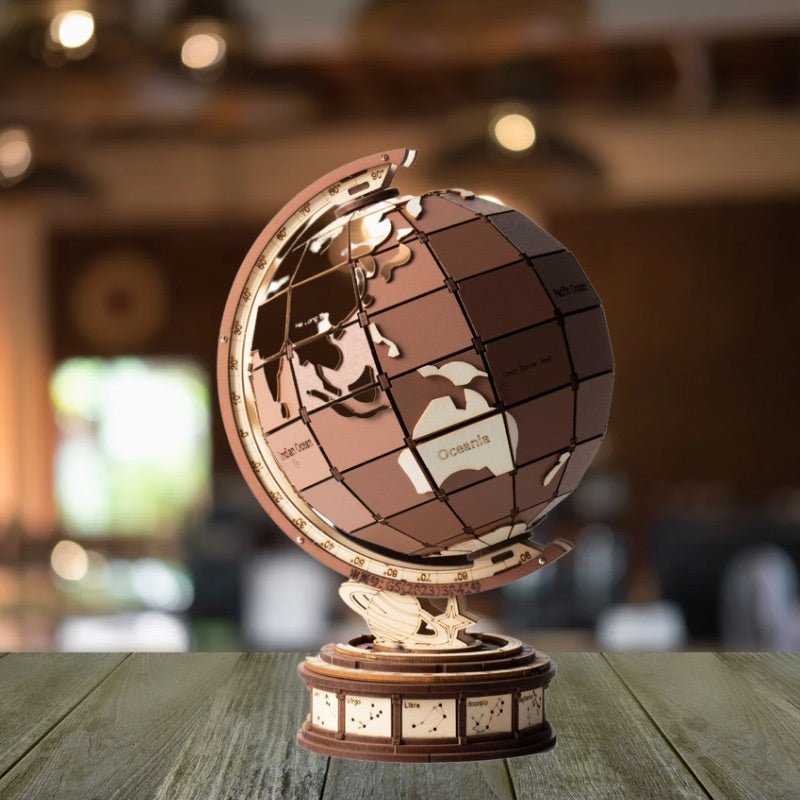 Maquette de globe terrestre en bois Robotime TGM01