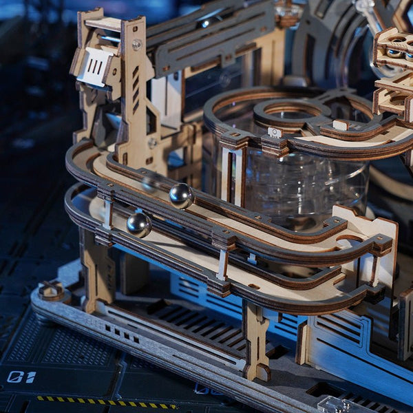 ROKR Circuits de Billes Puzzle en Bois 3D aquette en Bois a Construire, Kits de modèle mécanique Moteur avec des boules, Modes automatiques et manuels, Marble Spaceport, LGC01 | Votre wishlist sur ROKR Circuits de Billes Puzzle en Bois 3D aquette en Bois a Construire, Kits de modèle mécanique Moteur avec des boules, Modes automatiques et manuels, Marble Spaceport, LGC01 | Votre wishlist sur