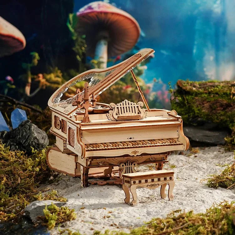 Maquette de piano mécanique musical en bois Rokr AMK81