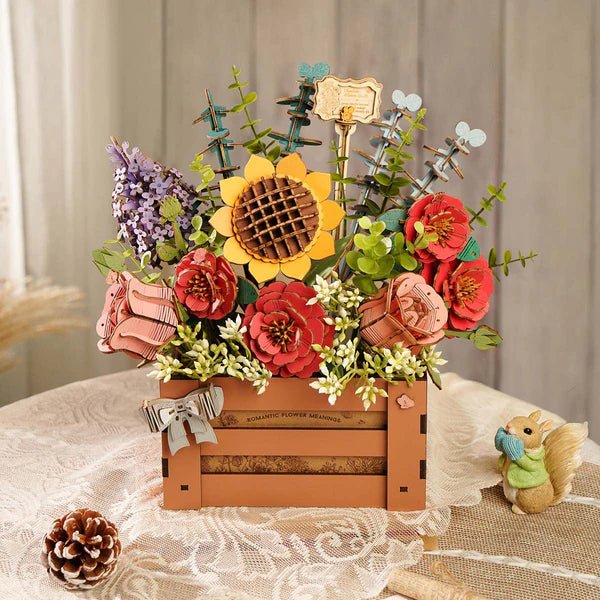 ROBOTIME - PUZZLE 3D - ROLIFE | La boite à fleurs TW02H - TW02H - Golemites - Rokr