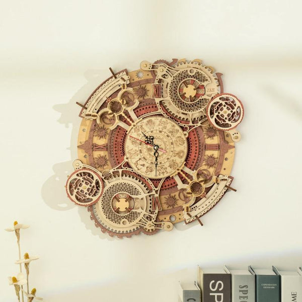 Horloge signe du zodiaque - Golemites Time Art rokr robotime maquette en bois