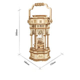 AMK61 - Golemites dimensions de la lanterne victorienne en bois golemites