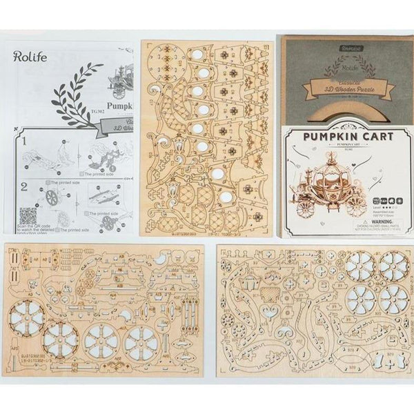 puzzle 3d en bois carosse de princesse pour fille
