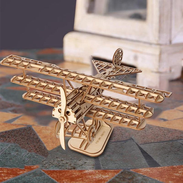 ROKR Puzzle 3D Bois Maquette Avion Tour De Contrôle Avec Boîte à Musique - Modèle à Construire Pour Adultes Et Enfants