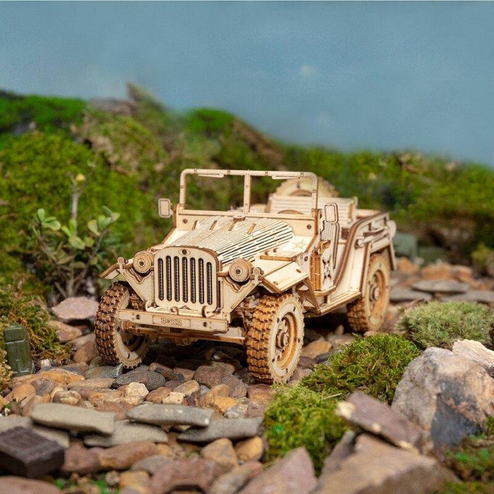 Rokr | Maquette Bois Jeep militaire