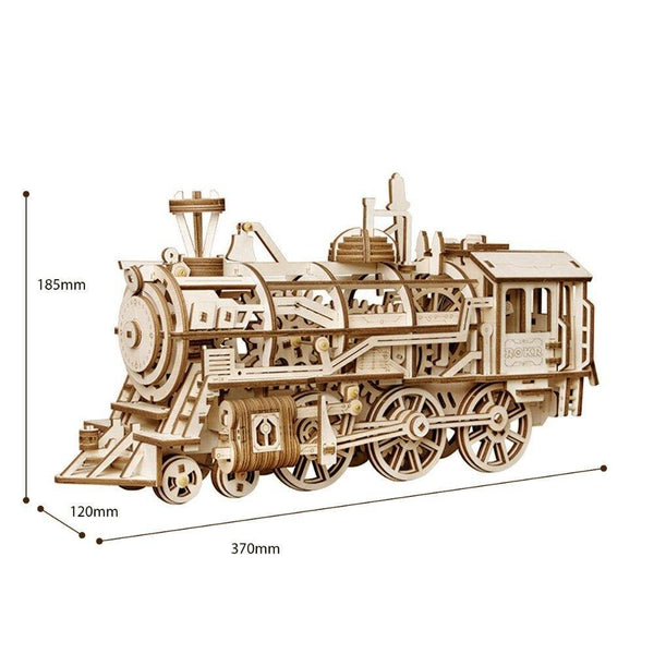 Puzzle 3D bois mécanique Locomotive