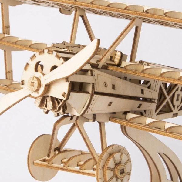 maquette 3D bois mécanique Avion | golemites.com