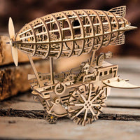 Puzzle 3D bois mécanique Ballon dirigeable | golemites.com