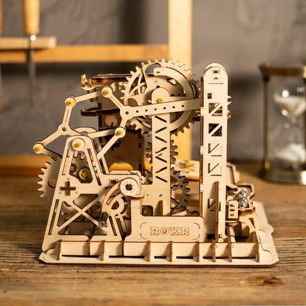 Puzzle 3d bois mécanique Montagnes Russes Tower Coaster