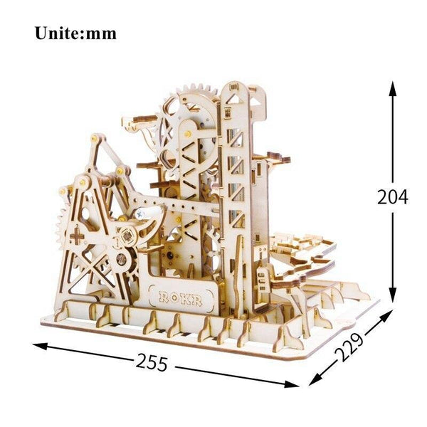 Puzzle 3d bois mécanique Montagnes Russes Tower Coaster