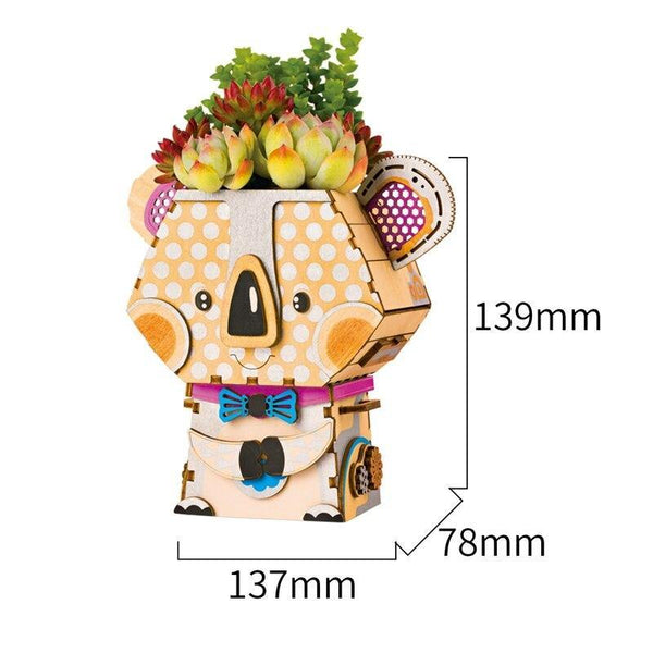 Puzzle 3D bois Pot de fleur Koala