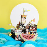 Puzzle 3D bois Boîte à musique Chat Pêcheur