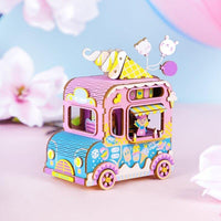 Puzzle 3D bois boite à musique camion de glace | golemites.com