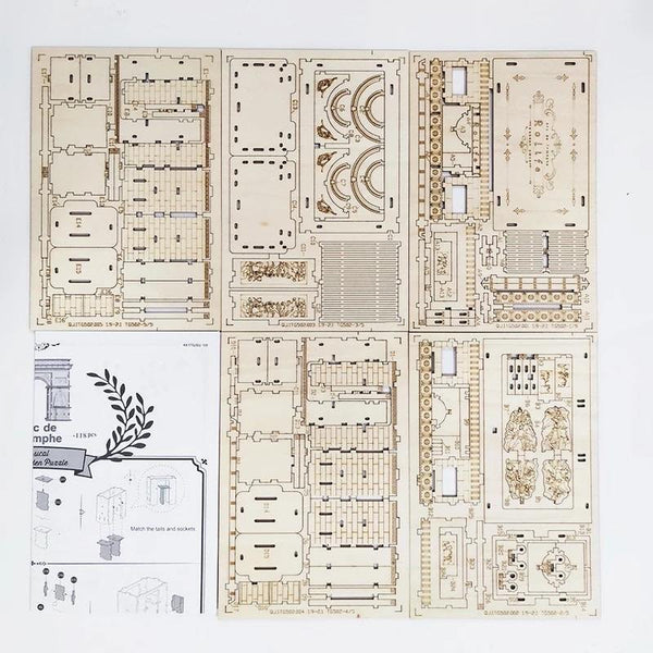 Puzzle 3D bois | Arc de Triomphe - Golemites