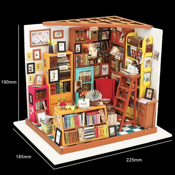Kit De Coin De Livre À Faire Soi-même, Maison De Poupée Miniature, Puzzle  3D En Bois, Serre-livres Pour Décoration D'étagère, Petite Maison Modèle
