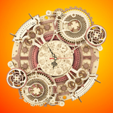 ROKR | Maquette Bois Horloge Astrologique