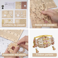 maquette en bois puzzle 3d calendrier golemites rokr robotime