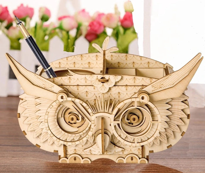 Rolife | Maquette Bois Porte-Crayons Chouette