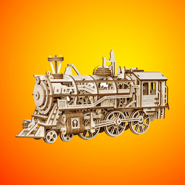 ROKR | Maquette Bois Locomotive Mécanique