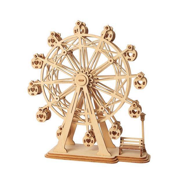 Rolife Puzzle en Bois 3D Grande Roue avec Musique Maquettes en Bois a Rolife Puzzle en Bois 3D Grande Roue avec Musique Maquettes en Bois a