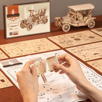 ROKR - PUZZLE 3D BOIS - ROKR | Voiture Ancienne MC801 - MC801 - Golemites - Rokr