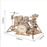 dimensions de la maquette en bois batterie de musique rolife