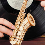 puzzle 3d en bois instrument de musique saxophone rolife