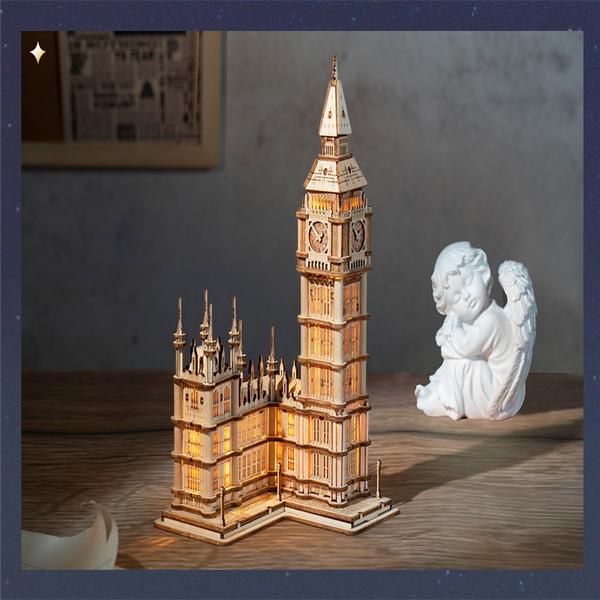 Rolife | Maquette Bois Big Ben lumineux
