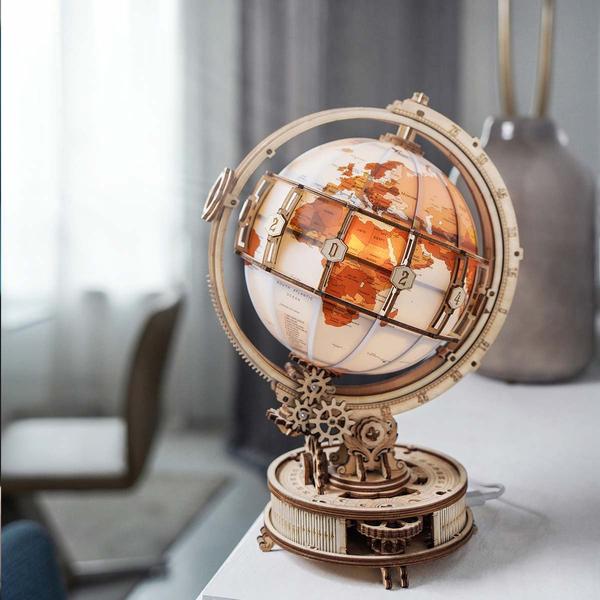 ROKR | Maquette Bois Globe Lumineux à LED