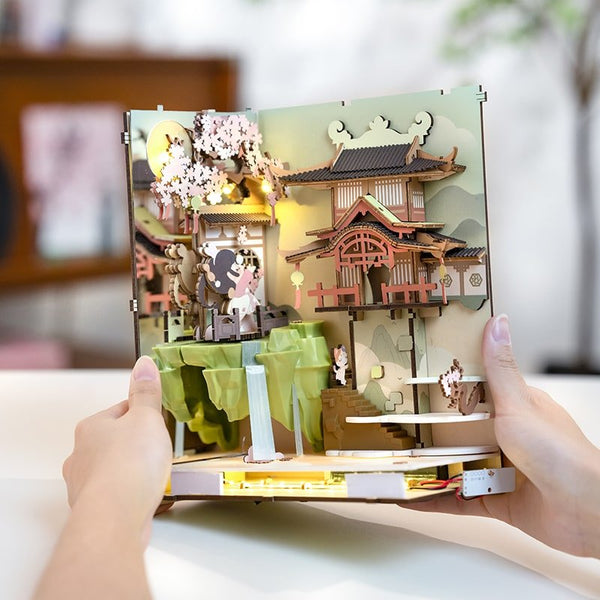 Puzzle en Bois 3D Book Nook Modèle Kit de Bricolage Maison de